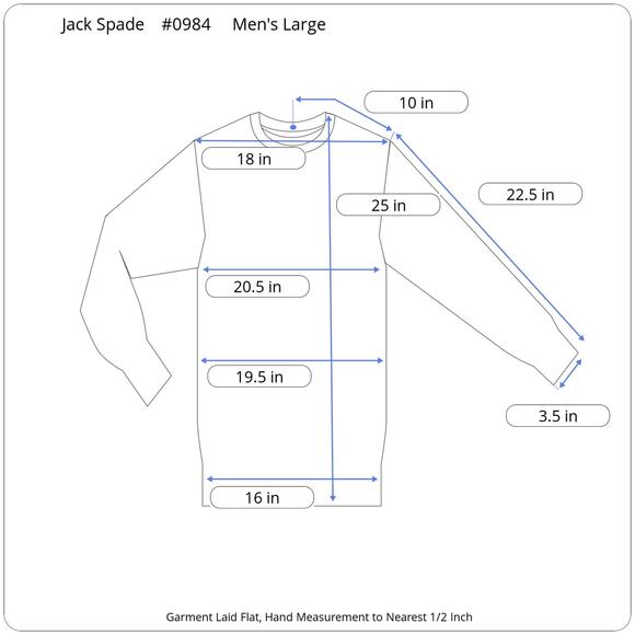 Men's Wool Sweater Large Slim Fit Gray Elbow Patches Pullover Classic Jack Spade - Picture 11 of 11